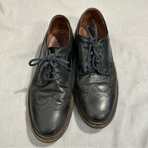Frye vintage black leather wingtip shoes, sz 8D, classic, quality